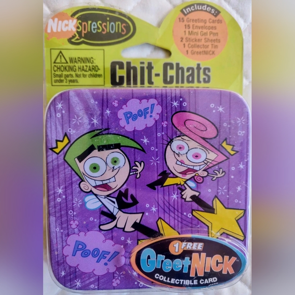 NIP Fairly Odd Parents Greeting Cards 2004 NICKELODEON Nostalgia Kids Cartoons